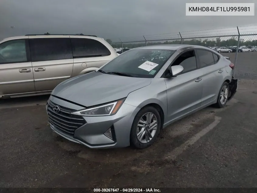 2020 Hyundai Elantra Value Edition VIN: KMHD84LF1LU995981 Lot: 39267647