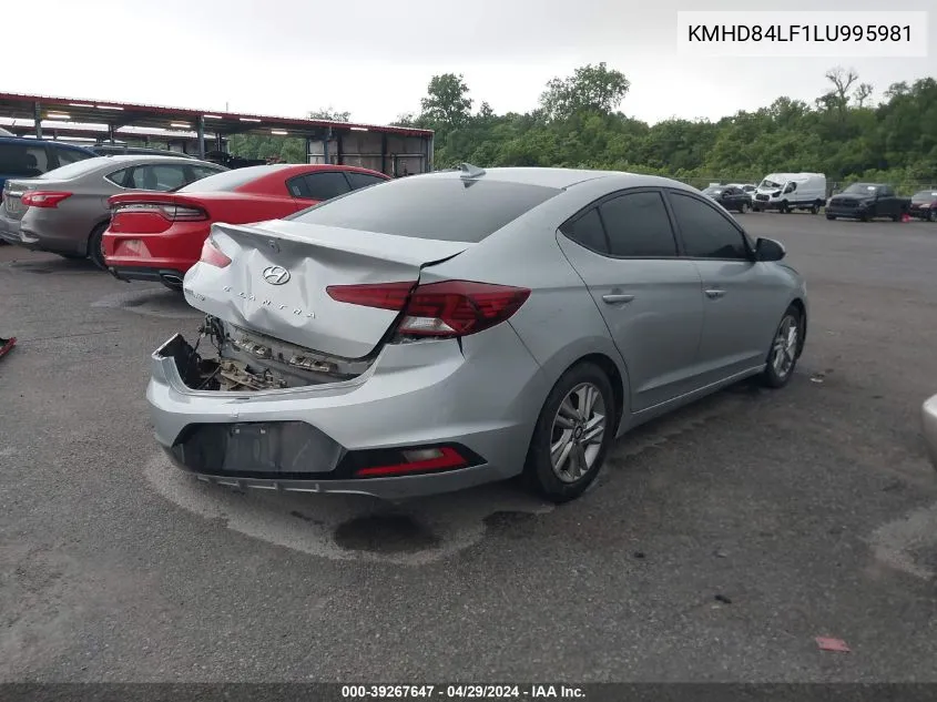 2020 Hyundai Elantra Value Edition VIN: KMHD84LF1LU995981 Lot: 39267647