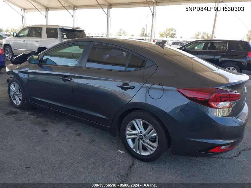 2020 Hyundai Elantra Value Edition VIN: 5NPD84LF9LH630303 Lot: 39356518