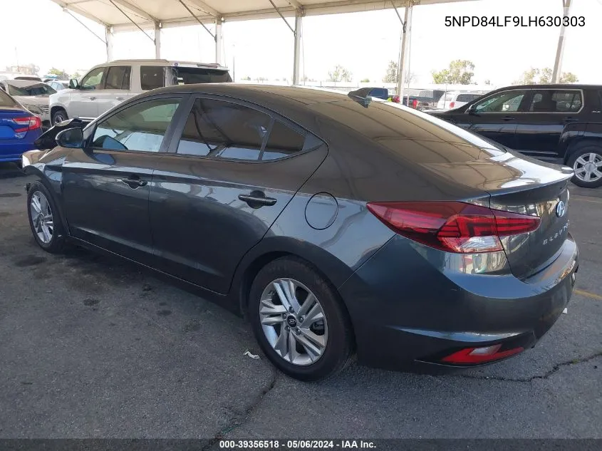 2020 Hyundai Elantra Value Edition VIN: 5NPD84LF9LH630303 Lot: 39356518