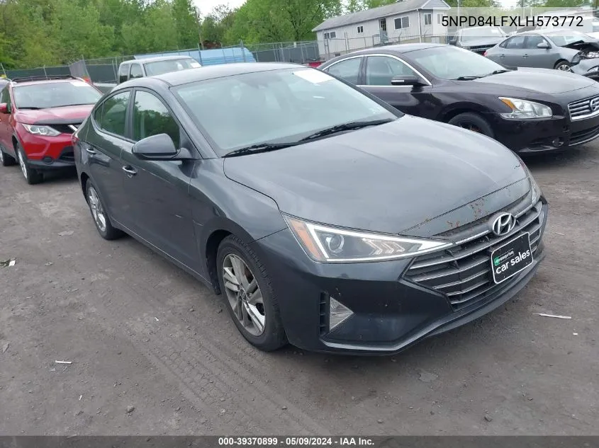 2020 Hyundai Elantra Sel VIN: 5NPD84LFXLH573772 Lot: 39370899