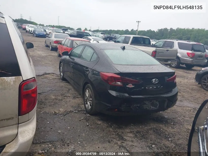 2020 Hyundai Elantra Sel VIN: 5NPD84LF9LH548135 Lot: 39384709