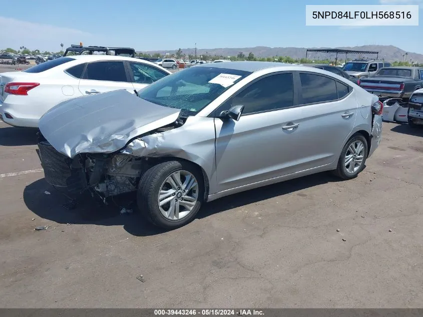 2020 Hyundai Elantra Sel VIN: 5NPD84LF0LH568516 Lot: 39443246