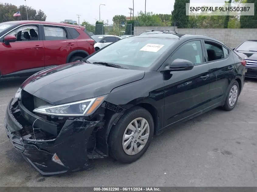 2020 Hyundai Elantra Se VIN: 5NPD74LF9LH550387 Lot: 39632290