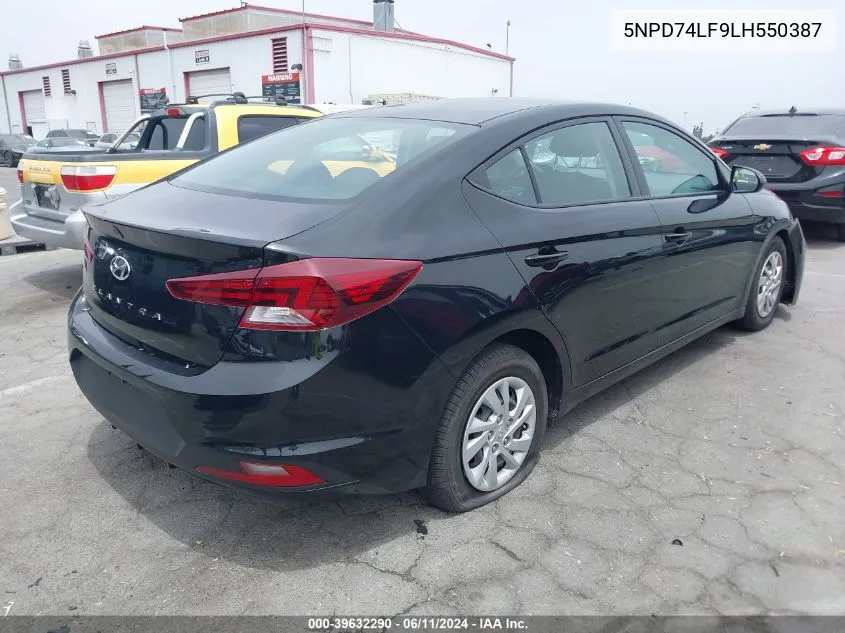 2020 Hyundai Elantra Se VIN: 5NPD74LF9LH550387 Lot: 39632290