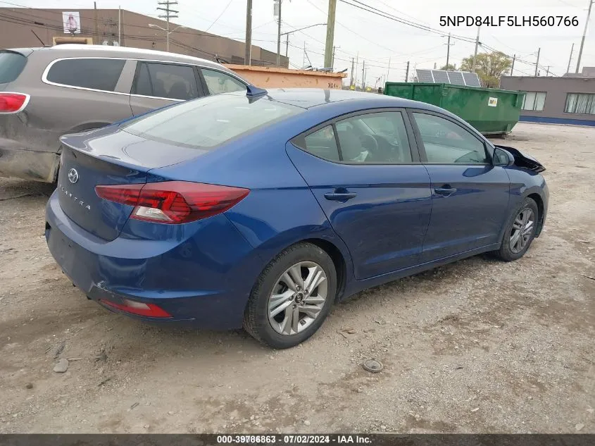 5NPD84LF5LH560766 2020 Hyundai Elantra Sel