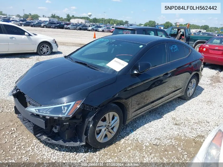 2020 Hyundai Elantra Sel VIN: 5NPD84LF0LH562442 Lot: 39955133