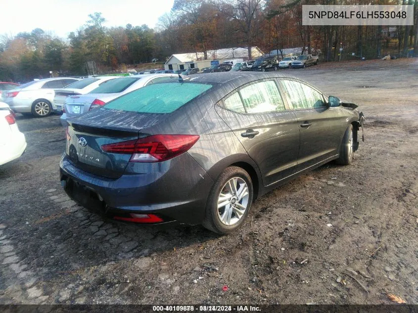 2020 Hyundai Elantra Sel VIN: 5NPD84LF6LH553048 Lot: 40109878