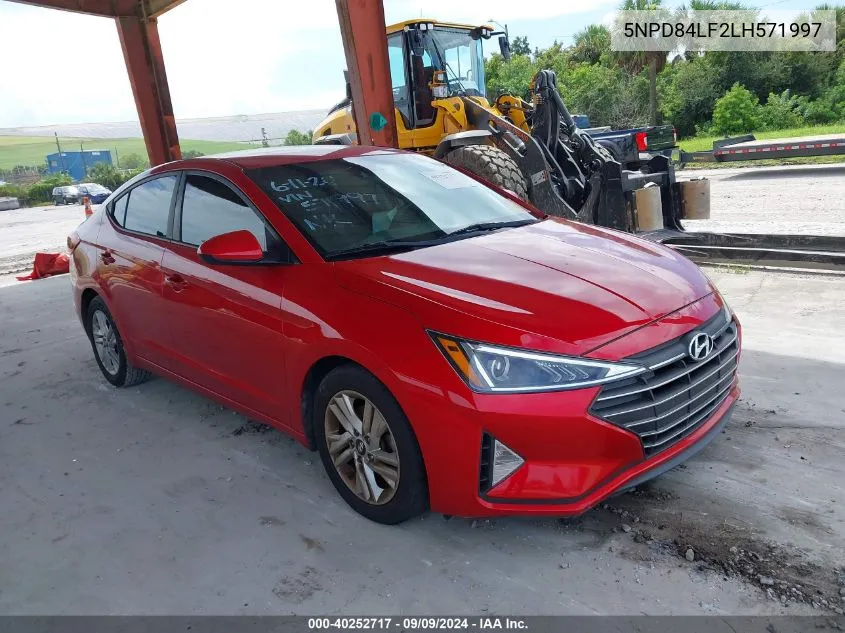 2020 Hyundai Elantra Sel VIN: 5NPD84LF2LH571997 Lot: 40252717