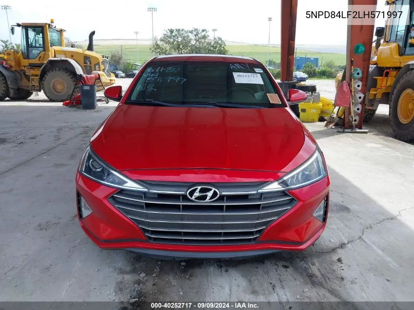 2020 Hyundai Elantra Sel VIN: 5NPD84LF2LH571997 Lot: 40252717