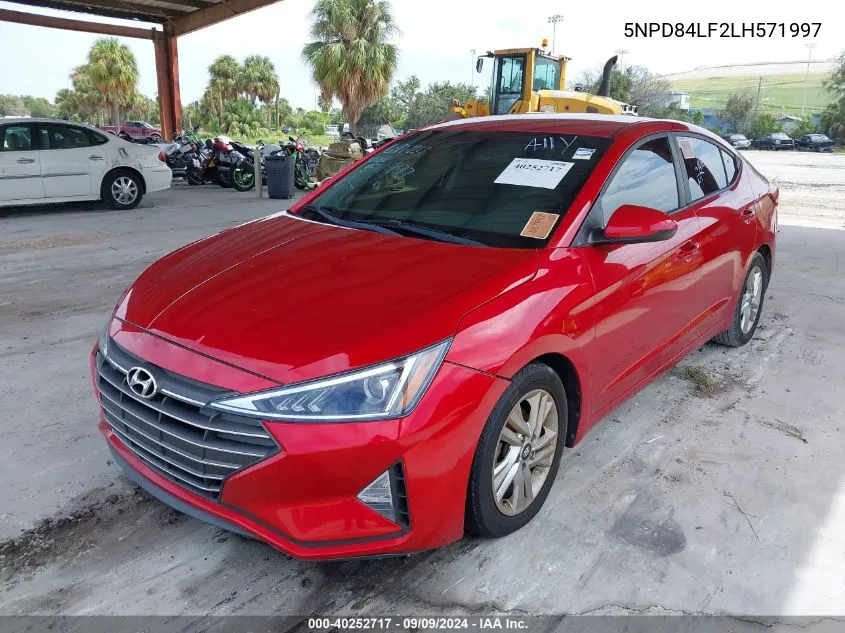 2020 Hyundai Elantra Sel VIN: 5NPD84LF2LH571997 Lot: 40252717