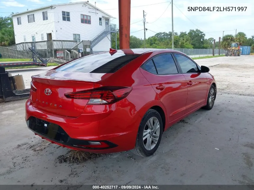 2020 Hyundai Elantra Sel VIN: 5NPD84LF2LH571997 Lot: 40252717