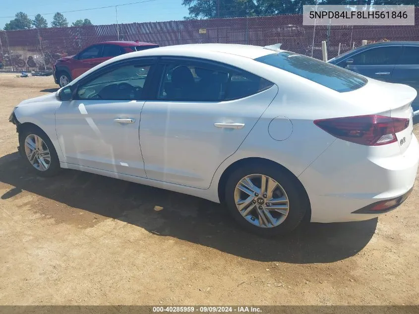 2020 Hyundai Elantra Sel VIN: 5NPD84LF8LH561846 Lot: 40285959