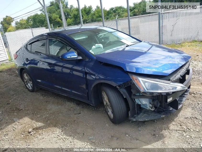 2020 Hyundai Elantra Sel VIN: 5NPD84LF3LH535140 Lot: 40290104