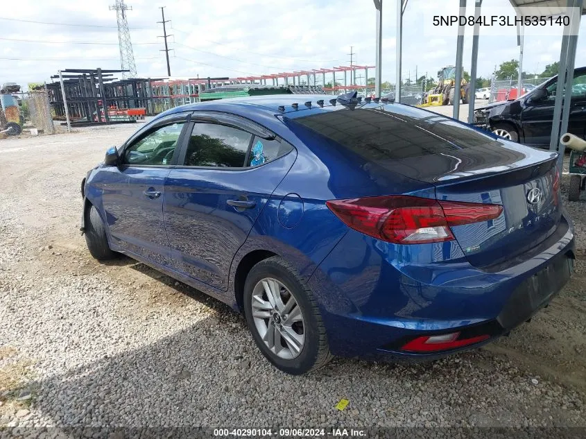 5NPD84LF3LH535140 2020 Hyundai Elantra Sel