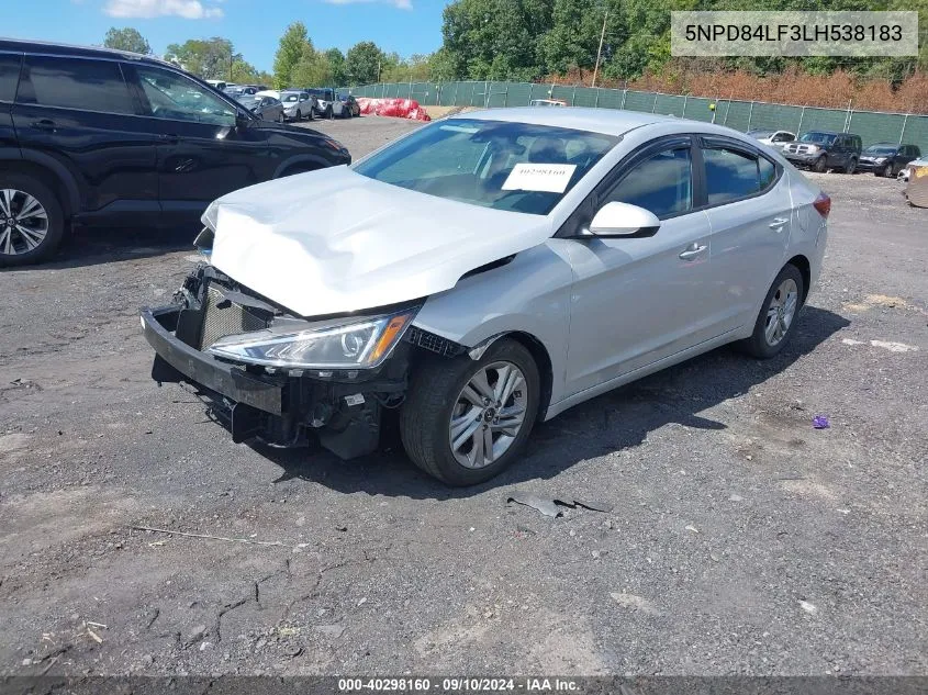 2020 Hyundai Elantra Sel VIN: 5NPD84LF3LH538183 Lot: 40298160