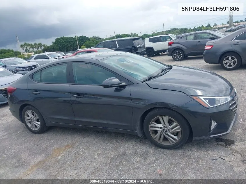 2020 Hyundai Elantra Value Edition VIN: 5NPD84LF3LH591806 Lot: 40319344