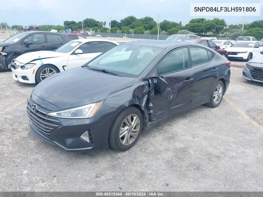 2020 Hyundai Elantra Value Edition VIN: 5NPD84LF3LH591806 Lot: 40319344