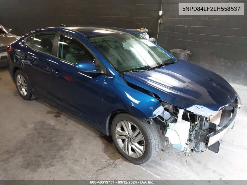 2020 Hyundai Elantra Sel VIN: 5NPD84LF2LH558537 Lot: 40319737