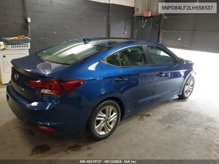 2020 Hyundai Elantra Sel VIN: 5NPD84LF2LH558537 Lot: 40319737