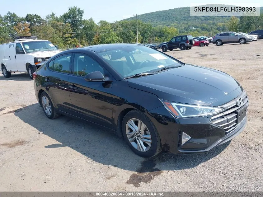 2020 Hyundai Elantra Value Edition VIN: 5NPD84LF6LH598393 Lot: 40320664