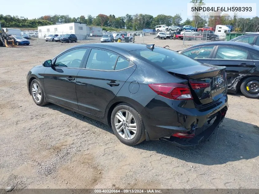 2020 Hyundai Elantra Value Edition VIN: 5NPD84LF6LH598393 Lot: 40320664