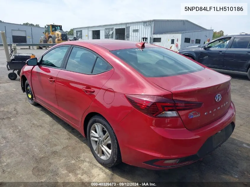 5NPD84LF1LH510186 2020 Hyundai Elantra Sel