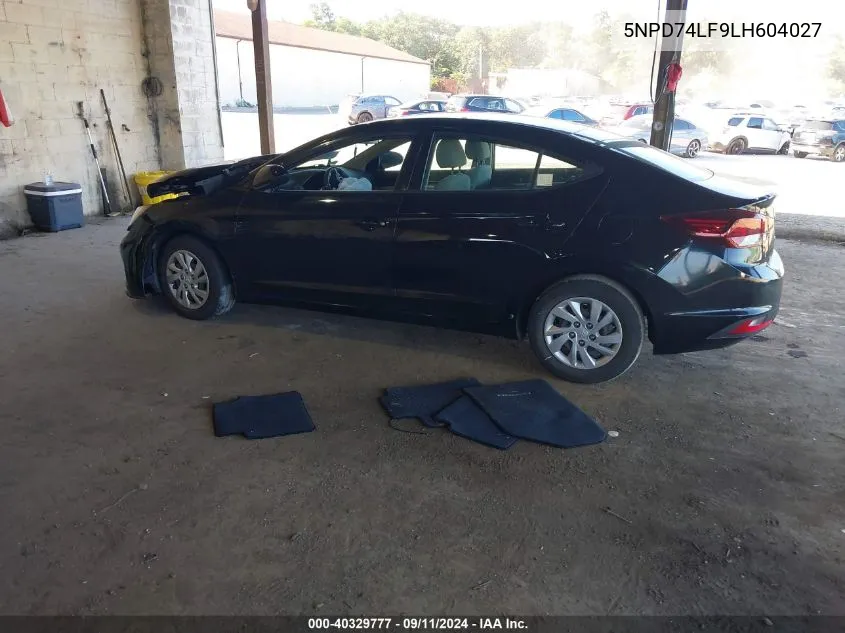 5NPD74LF9LH604027 2020 Hyundai Elantra Se