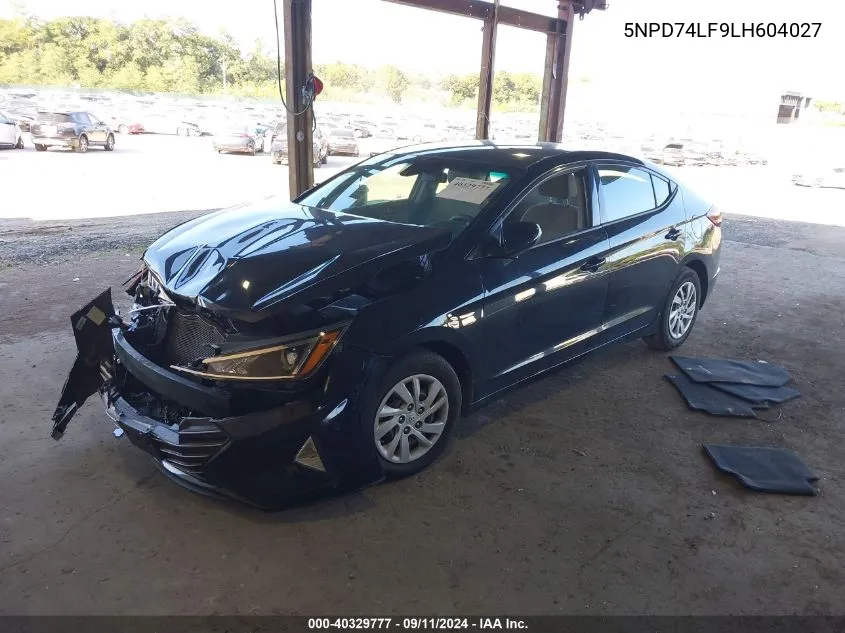 2020 Hyundai Elantra Se VIN: 5NPD74LF9LH604027 Lot: 40329777