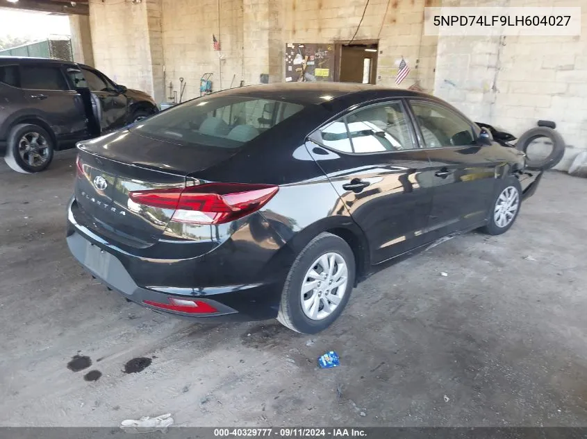 5NPD74LF9LH604027 2020 Hyundai Elantra Se