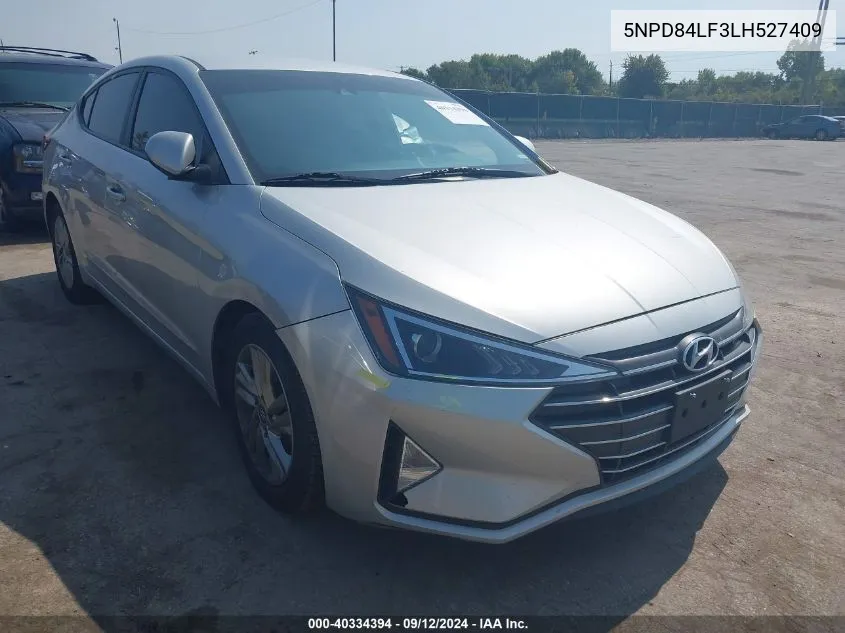 2020 Hyundai Elantra Sel VIN: 5NPD84LF3LH527409 Lot: 40334394