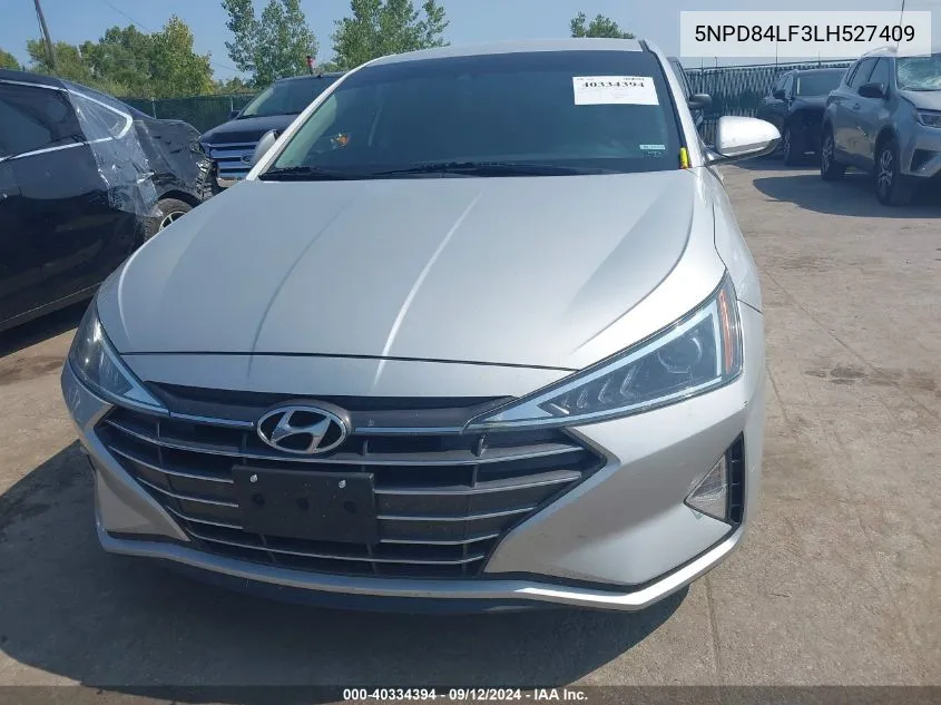 2020 Hyundai Elantra Sel VIN: 5NPD84LF3LH527409 Lot: 40334394