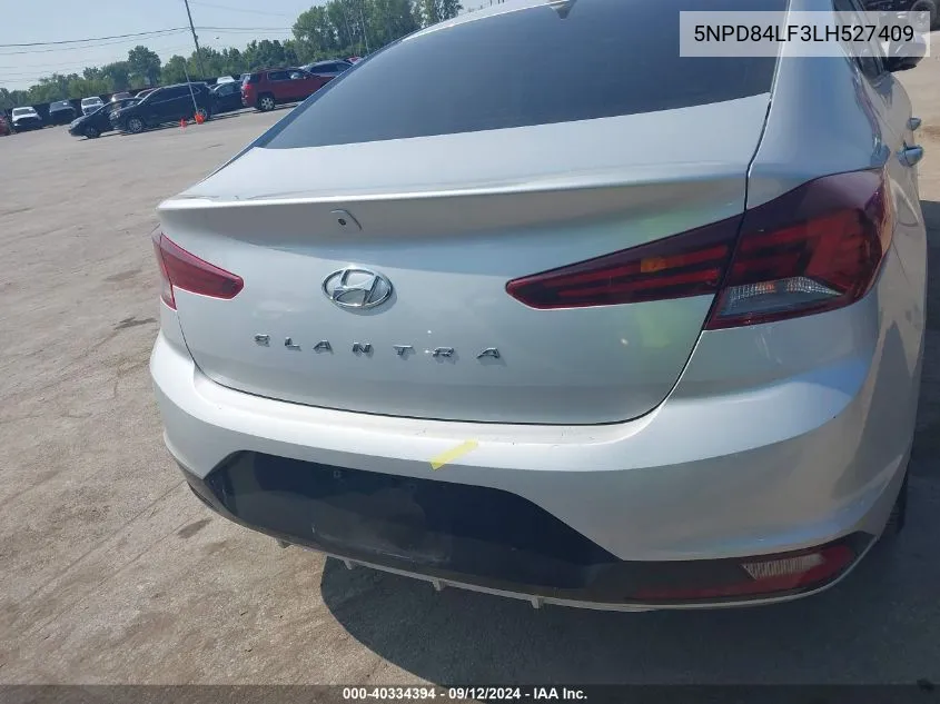 2020 Hyundai Elantra Sel VIN: 5NPD84LF3LH527409 Lot: 40334394