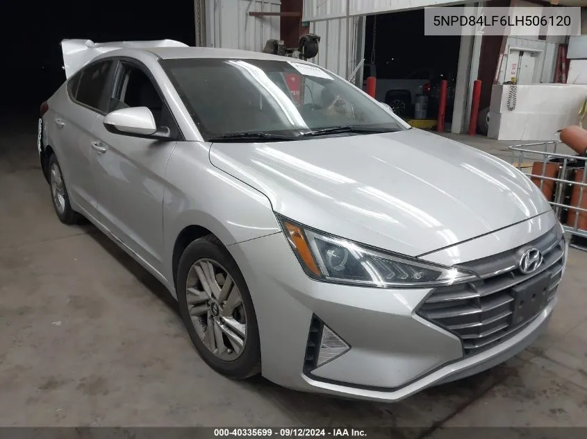 2020 Hyundai Elantra Sel/Value/Limited VIN: 5NPD84LF6LH506120 Lot: 40335699