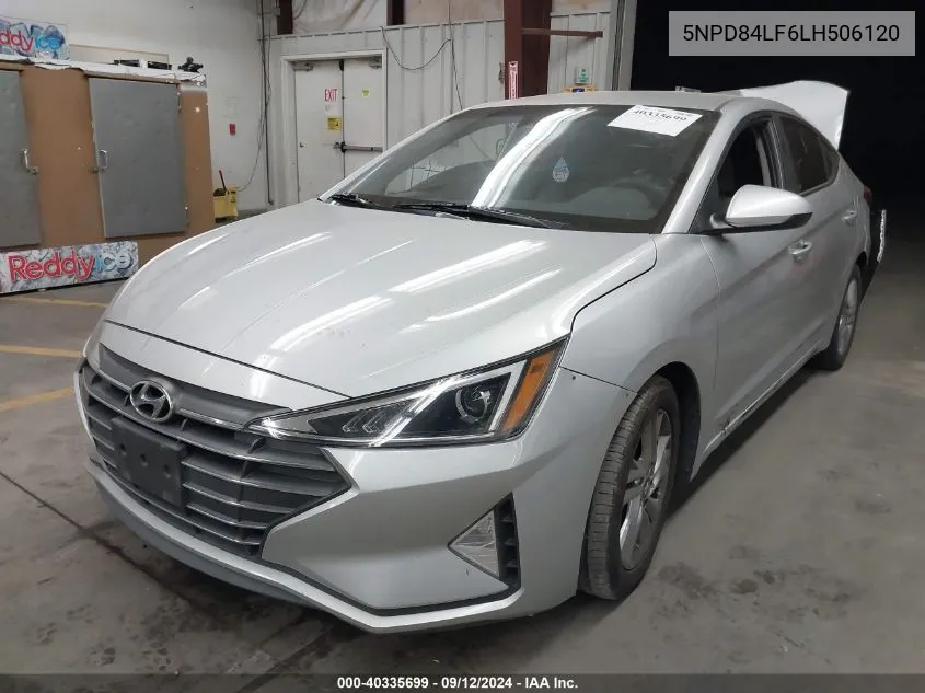 2020 Hyundai Elantra Sel/Value/Limited VIN: 5NPD84LF6LH506120 Lot: 40335699