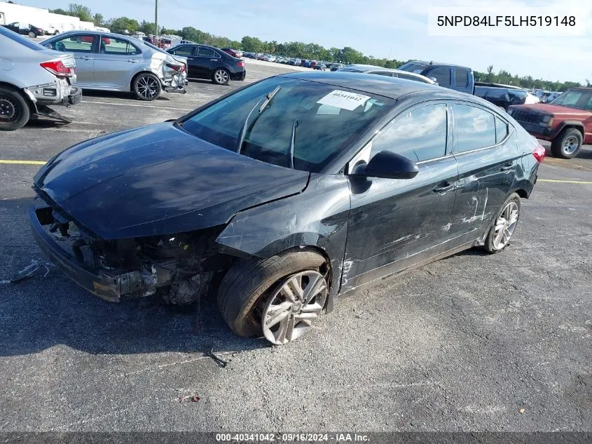 2020 Hyundai Elantra Sel VIN: 5NPD84LF5LH519148 Lot: 40341042