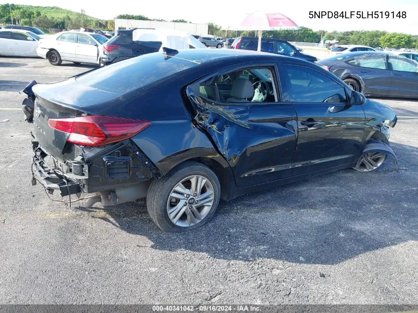 2020 Hyundai Elantra Sel VIN: 5NPD84LF5LH519148 Lot: 40341042