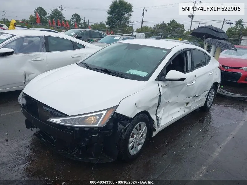 5NPD74LFXLH522906 2020 Hyundai Elantra Se