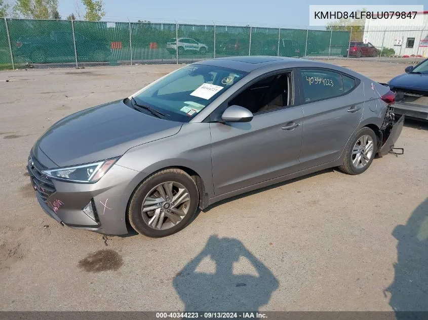 2020 Hyundai Elantra Value Edition VIN: KMHD84LF8LU079847 Lot: 40344223