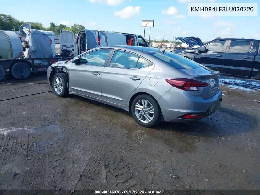 2020 Hyundai Elantra Sel VIN: KMHD84LF3LU030720 Lot: 40346976