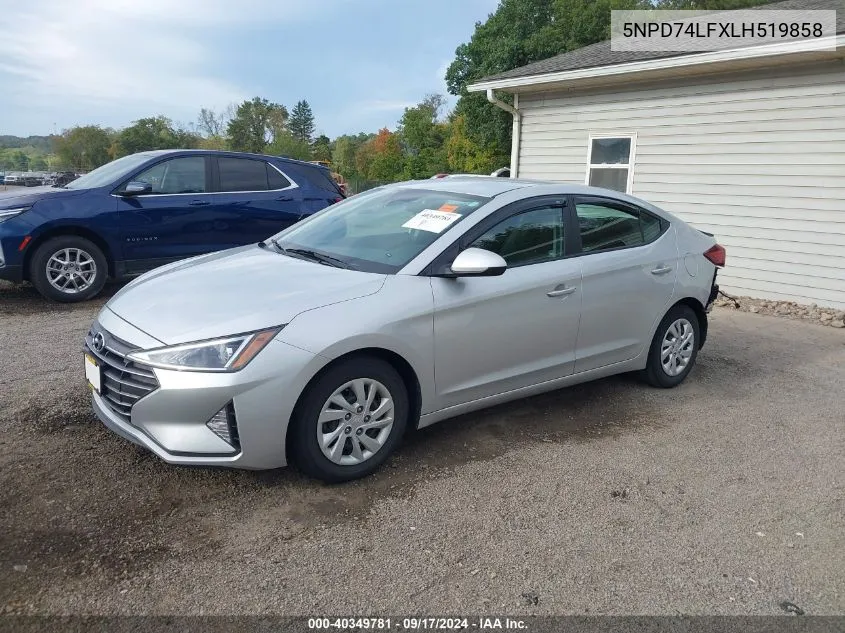 2020 Hyundai Elantra Se VIN: 5NPD74LFXLH519858 Lot: 40349781