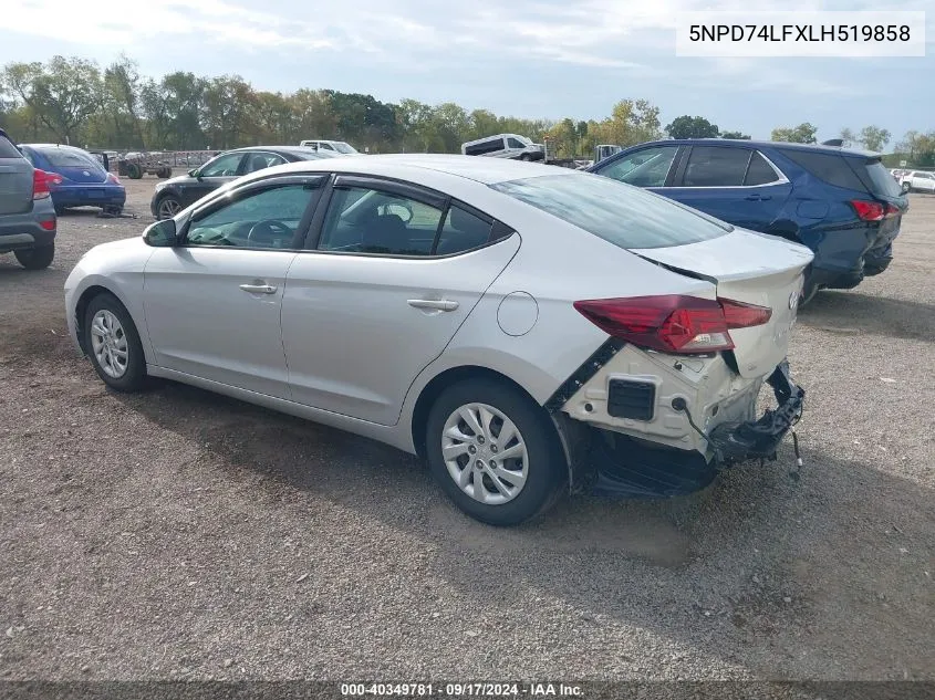 2020 Hyundai Elantra Se VIN: 5NPD74LFXLH519858 Lot: 40349781