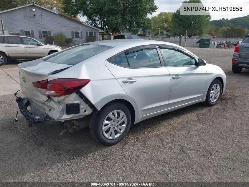 2020 Hyundai Elantra Se VIN: 5NPD74LFXLH519858 Lot: 40349781