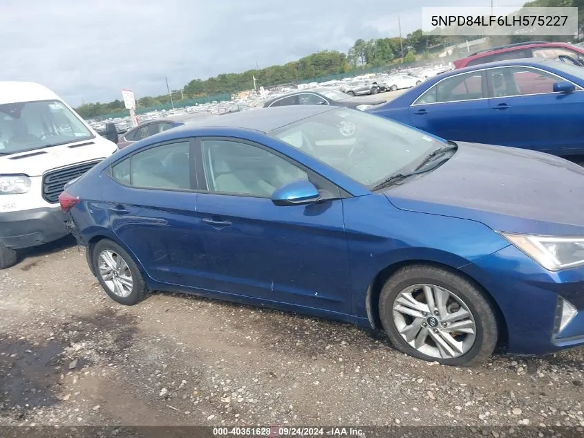 2020 Hyundai Elantra Sel/Value/Limited VIN: 5NPD84LF6LH575227 Lot: 40351628