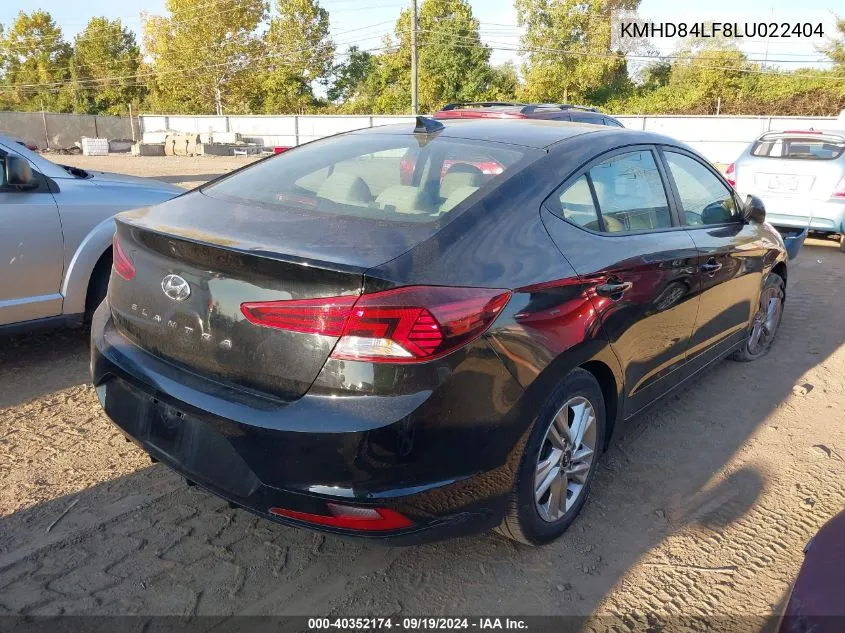 KMHD84LF8LU022404 2020 Hyundai Elantra Sel