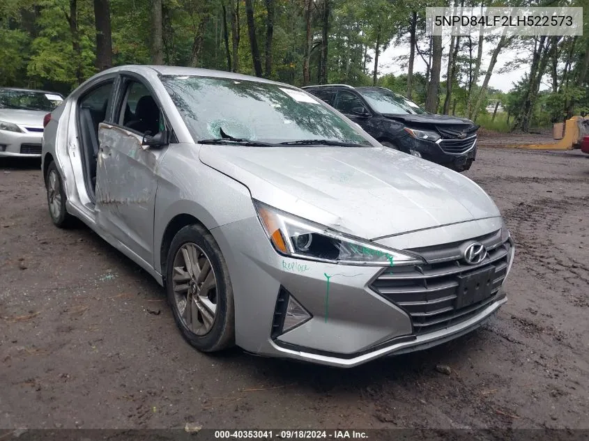 2020 Hyundai Elantra Sel VIN: 5NPD84LF2LH522573 Lot: 40353041