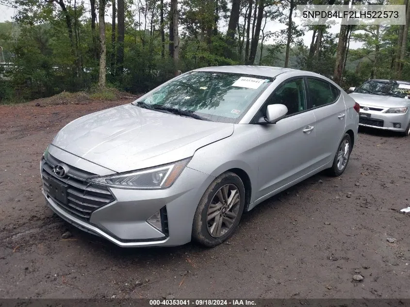 2020 Hyundai Elantra Sel VIN: 5NPD84LF2LH522573 Lot: 40353041