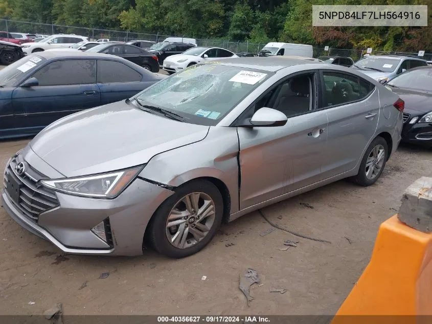 5NPD84LF7LH564916 2020 Hyundai Elantra Sel/Value/Limited