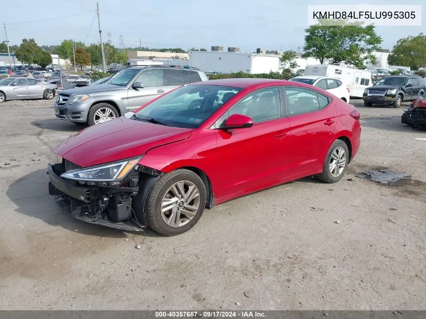 2020 Hyundai Elantra Sel VIN: KMHD84LF5LU995305 Lot: 40357687