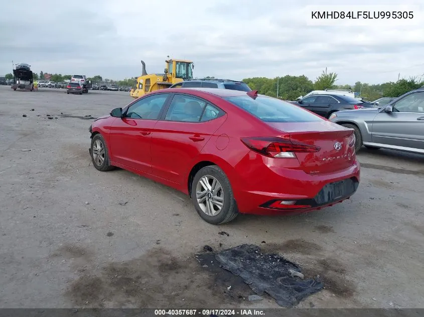 2020 Hyundai Elantra Sel VIN: KMHD84LF5LU995305 Lot: 40357687